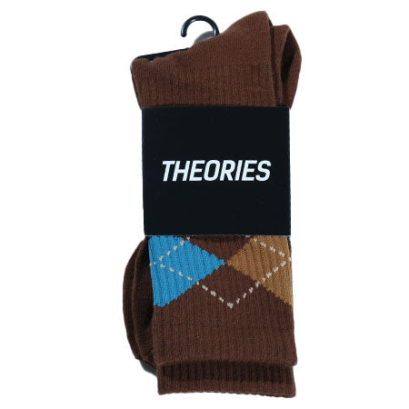 Theories Stamp Argyle Crew Socks