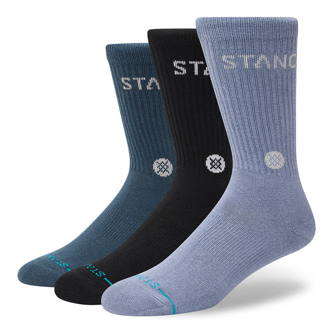 Stance Origin 3 Pack Indigo Crew Socks