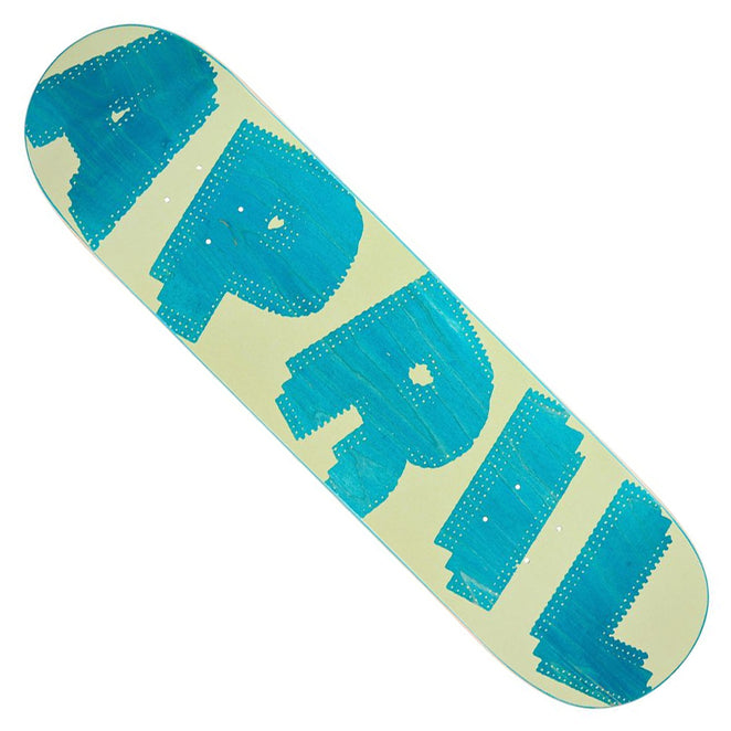 April Skateboards AP Halftone Blue Yellow Deck