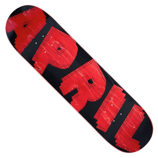 April Skateboards AP Halftone Red Black Deck