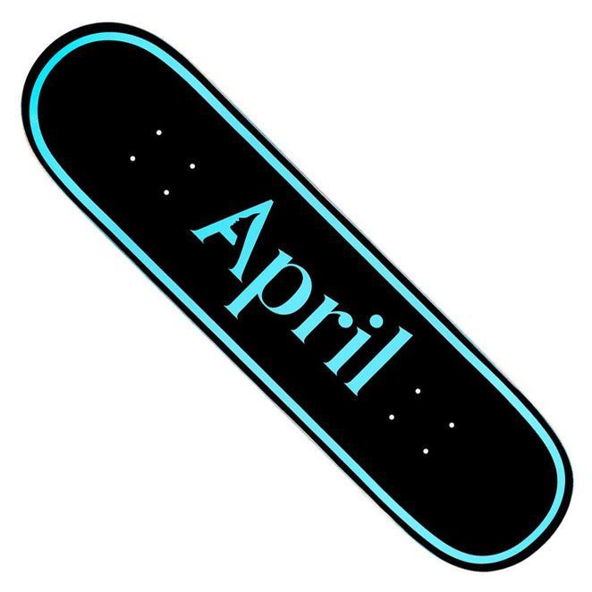April Skateboards Black Blue OG Logo Deck