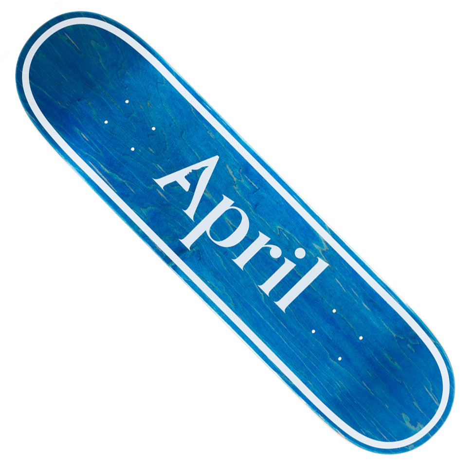 April Skateboards OG Logo Blue Invert Deck — Skatepark of Tampa