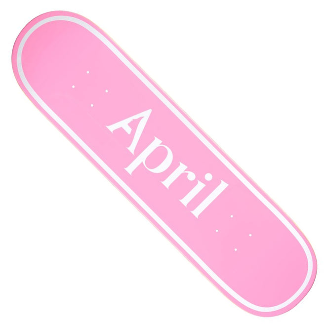 April Skateboards Pink White OG Logo Deck