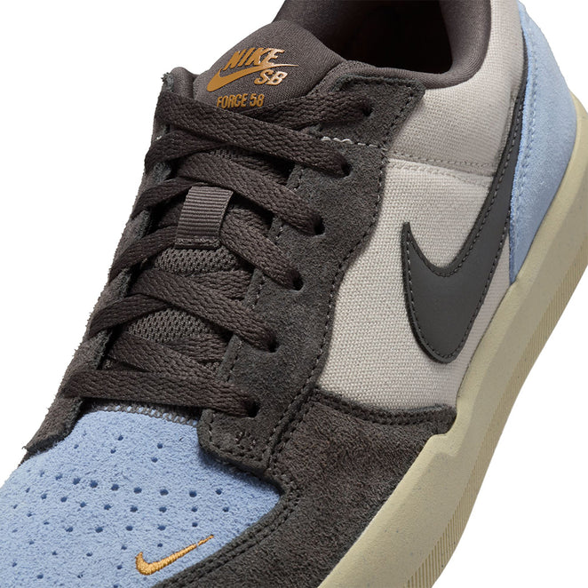 Nike SB Force 58 Light Orewood Brown Psychic Blue Shoes