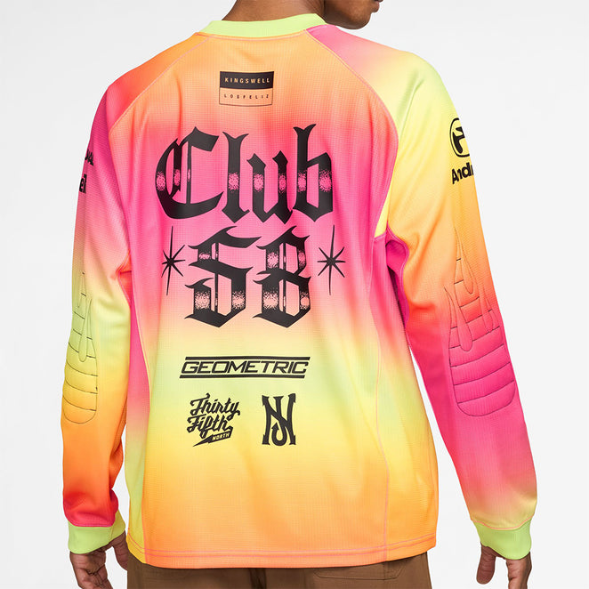 Nike SB Club 58 Hyper Pink Long-Sleeve Skate Jersey