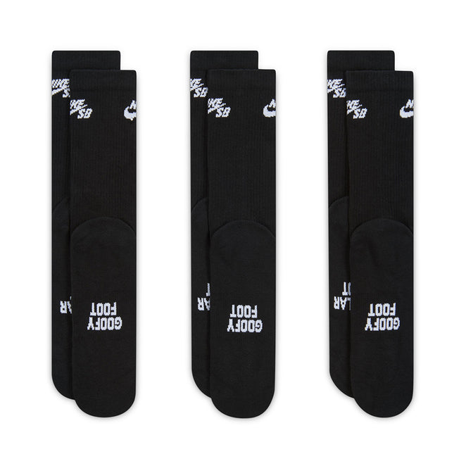 Nike SB Everyday Elevated 3 Pack Crew Socks