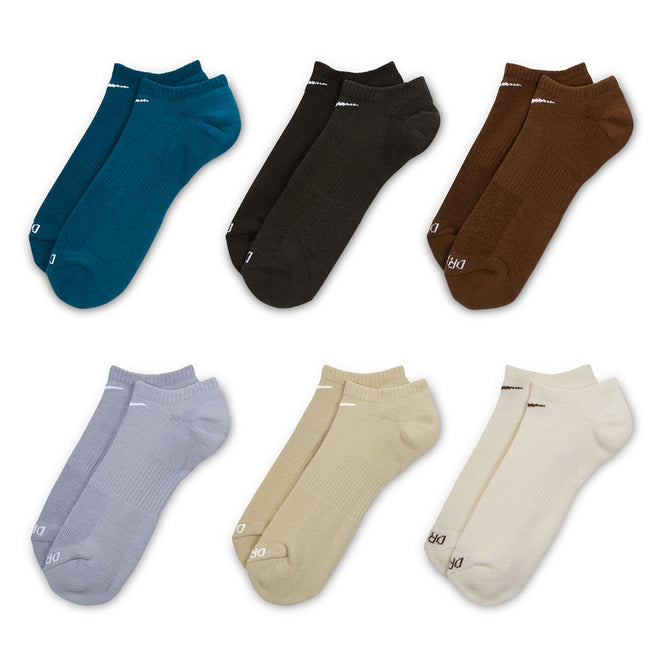 Nike Everyday Plus Cushioned 6-Pack Multi-Color No Show Socks