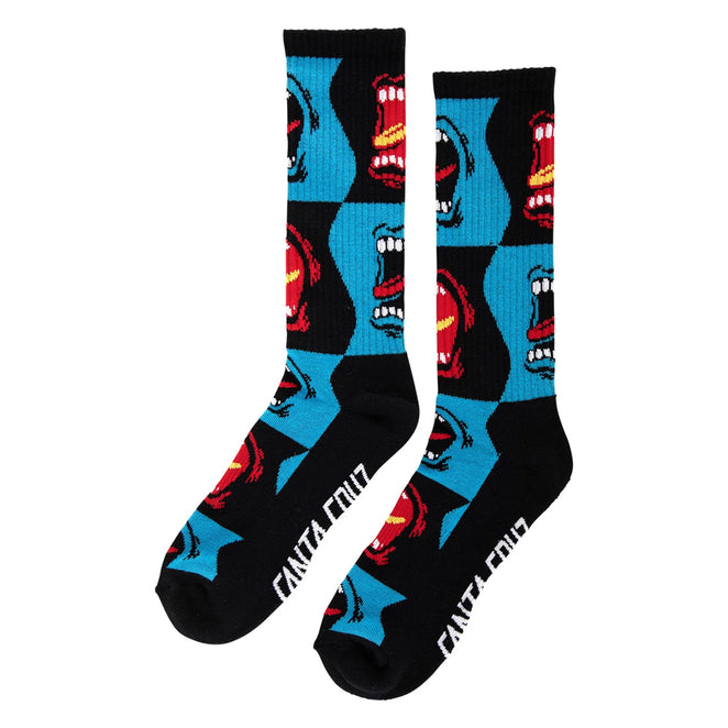 Santa Cruz Allover Screaming Strip Crew Socks