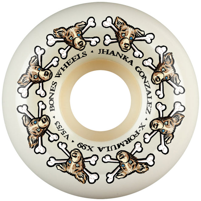 Bones Wheels Jhanka Vato Dog X-Formula V5 Sidecuts 99A Wheels