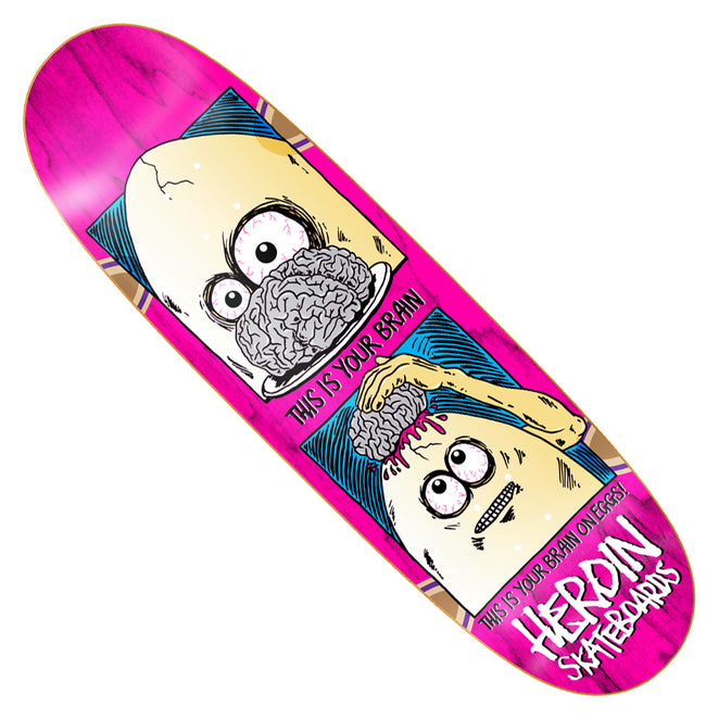 Heroin Skateboards Brain on Eggs Egg Shaped Deck