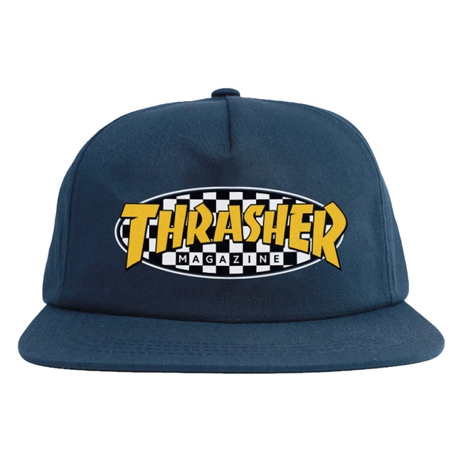 Thrasher Magazine Checkered Oval Snap-Back Hat