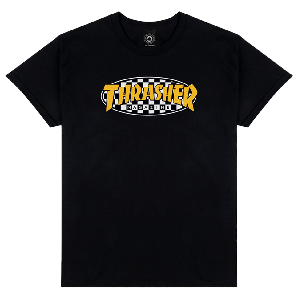Thrasher Magazine Checkered Oval T Shirt — Skatepark of Tampa