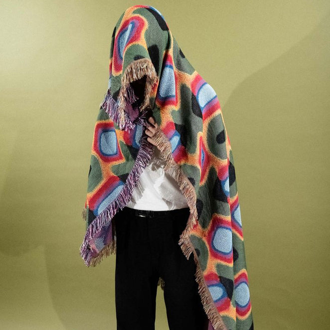 Quasi Colorblind Pillow and Blanket Sofa Set