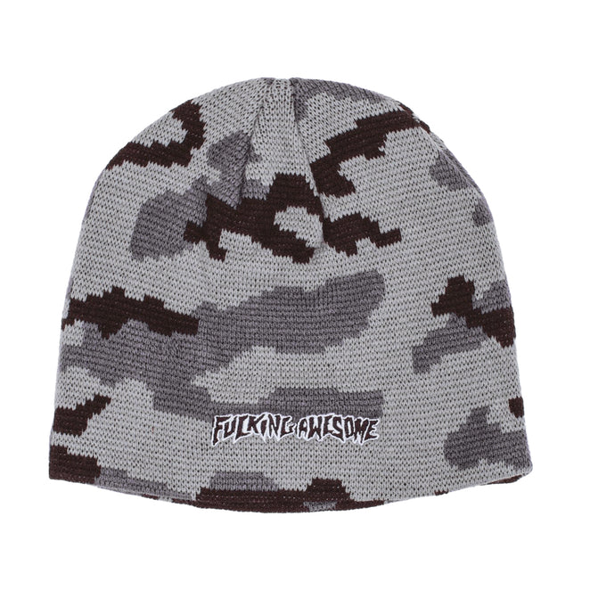Fucking Awesome Embroidered Stamp Logo Skully Beanie