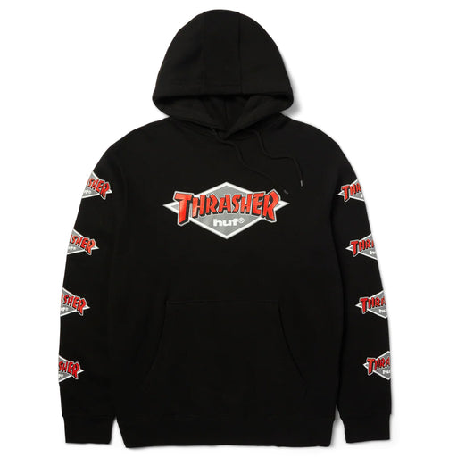 HUF x Thrasher Logo Pullover Hooded Sweatshirt