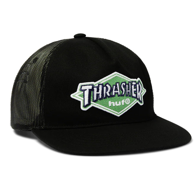 HUF x Thrasher Logo Twill Trucker Hat