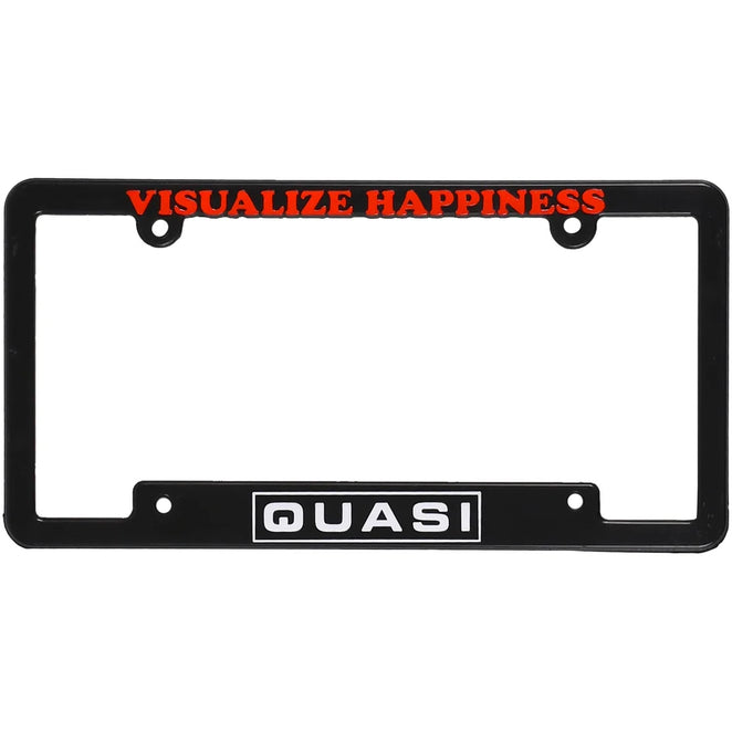 Quasi Visualize Happiness License Plate Cover