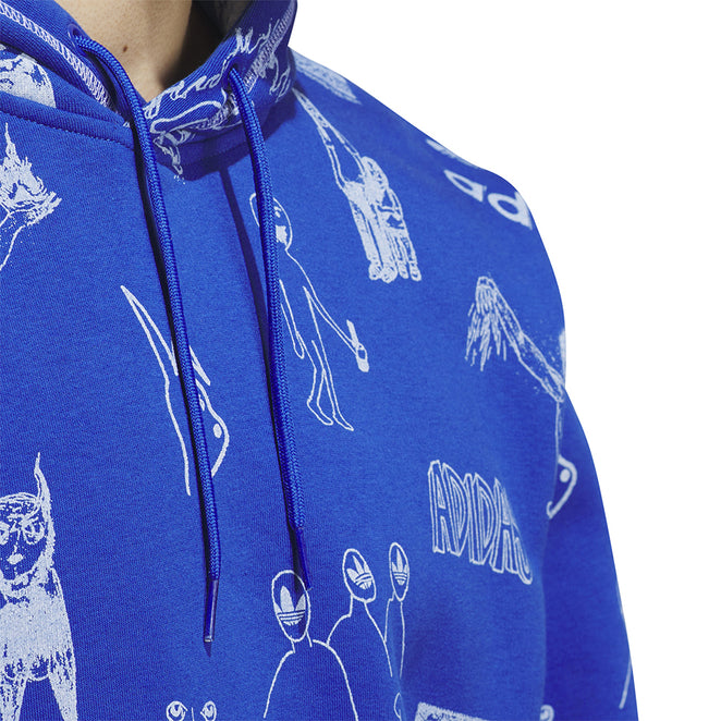 adidas Dill Printed Pullover Hooded Sweatshirt
