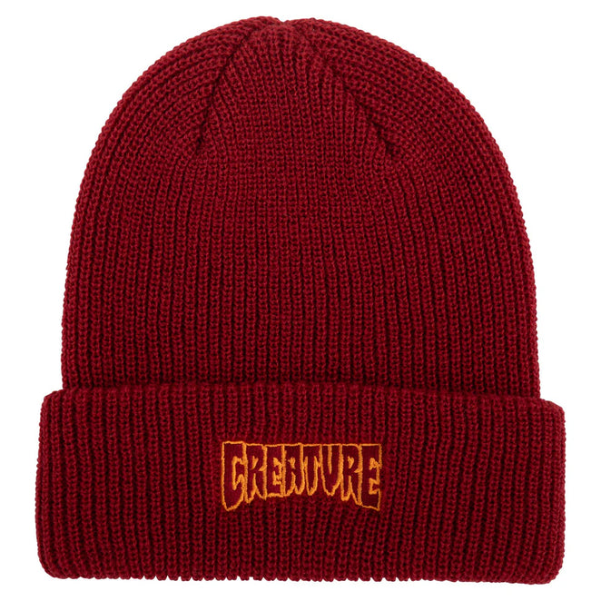 Creature Skateboards Logo Outline Dark Red Beanie
