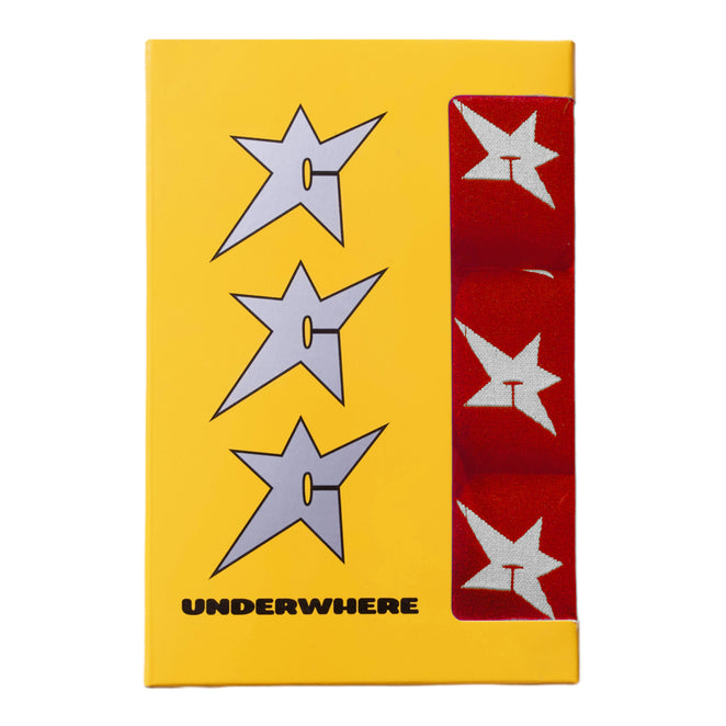 Carpet Company 3 Pack Red C Star Boxer Briefs