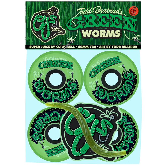 OJ 3 Green Worms Super Juice 78a Wheels