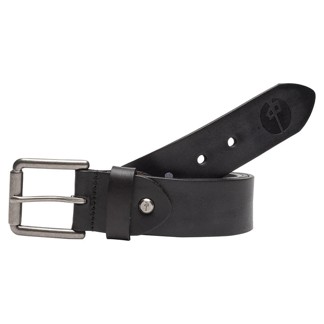 Red Dragon Genuine Matte Black Leather Belt