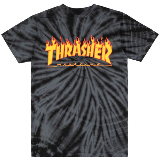 Thrasher Magazine Girls  Flame Logo Tie Dye T Shirt