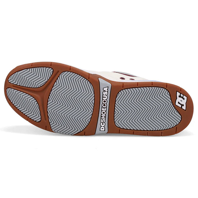 DC Shoe Co. Ascend Off White Maroon Shoes