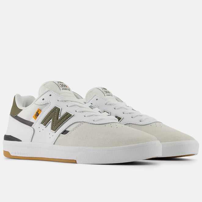 New Balance Numeric Jamie Foy 306 Cup White Dark Moss Shoes