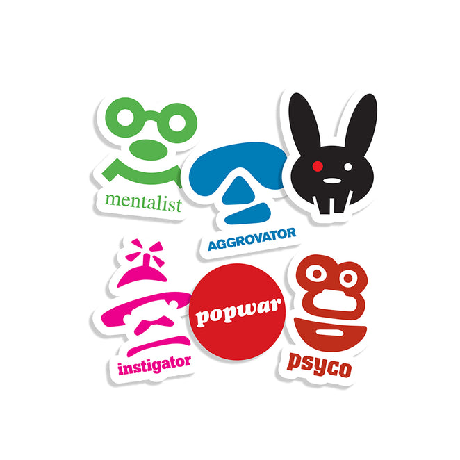 Popwar Assorted Sticker 10 Pack