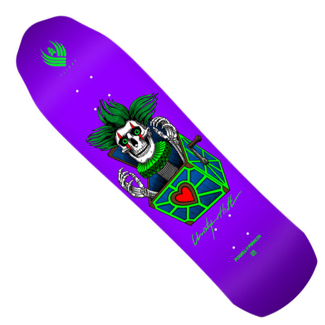 Powell Peralta Purple Chris Hiett Skull Flight Shaped Deck