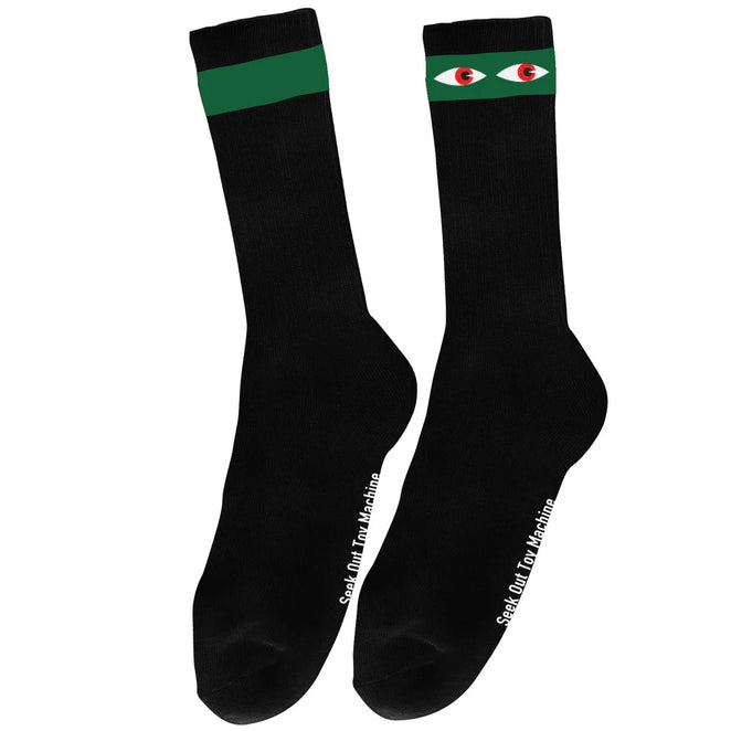 Toy Machine Seek Black Crew Socks
