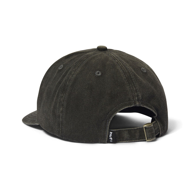 HUF Washed Black Sol Denim 6-Panel Strap-Back Hat