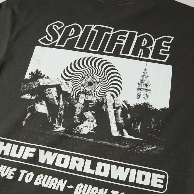 HUF Spitfire Burn Heavyweight T Shirt