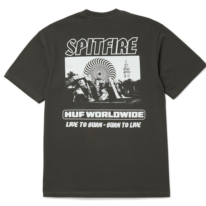 HUF Spitfire Burn Heavyweight T Shirt