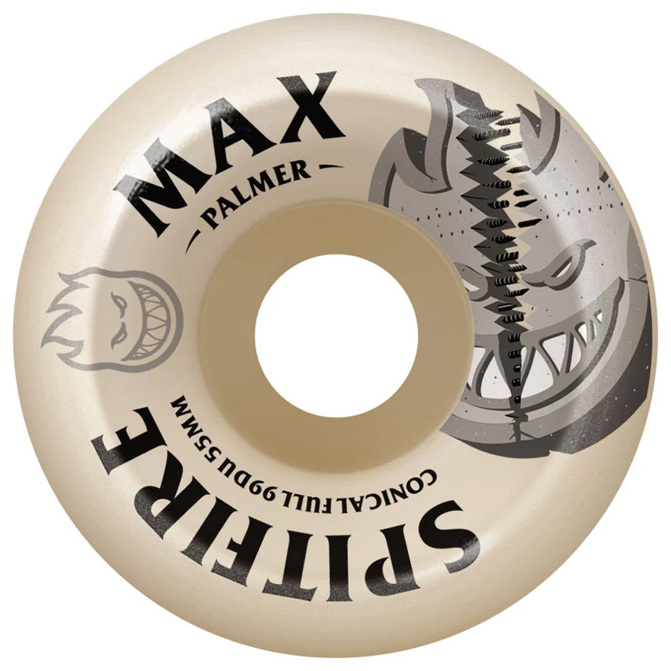 スケートボード Spitfire Wheels Max Palmer 99Duro 55mm Spitfire Max Palmer Burn Squad Formula Four 99D Conical Full