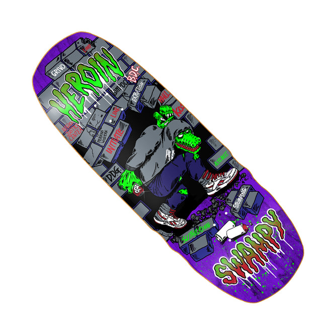 Heroin Skateboards Swampy Stomp Shaped Deck