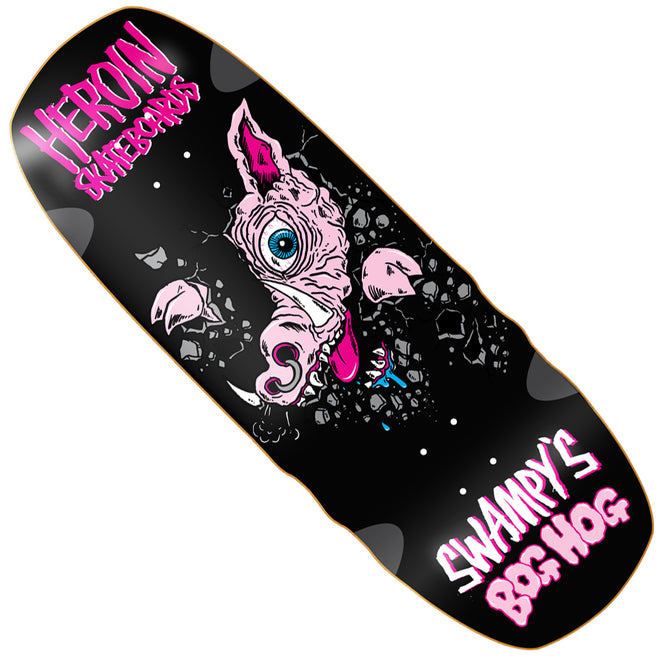 Heroin Skateboards Swampys Bog Hog Shaped Deck
