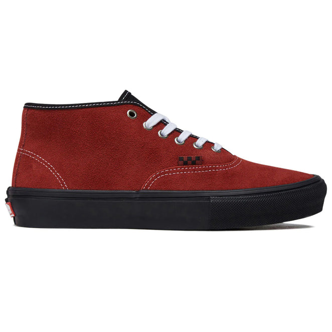 Vans Skate Authentic Mid Poppy Ember Red Shoes