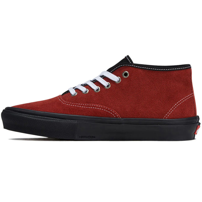 Vans Skate Authentic Mid Poppy Ember Red Shoes