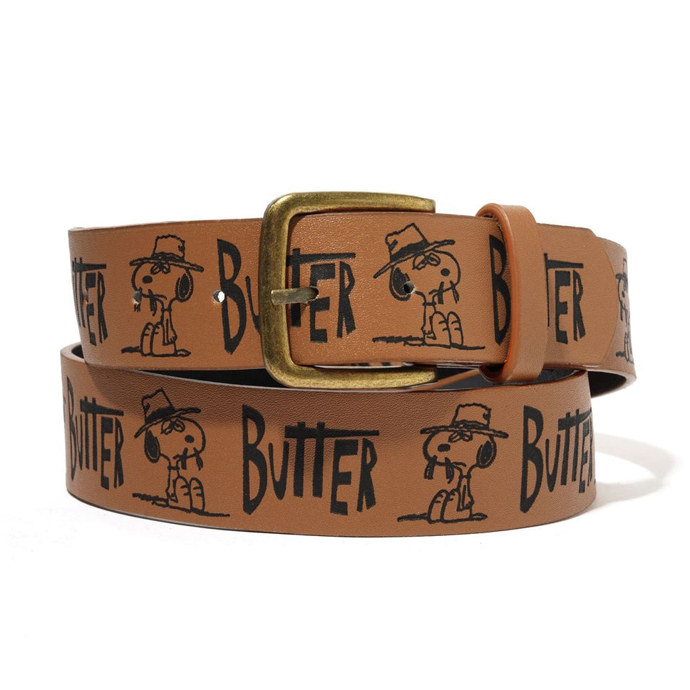 BUTTER × PEANUTS SPIKE BELT BROWN Butter Goods x Peanuts Spike Belt — Skatepark of Tampa
