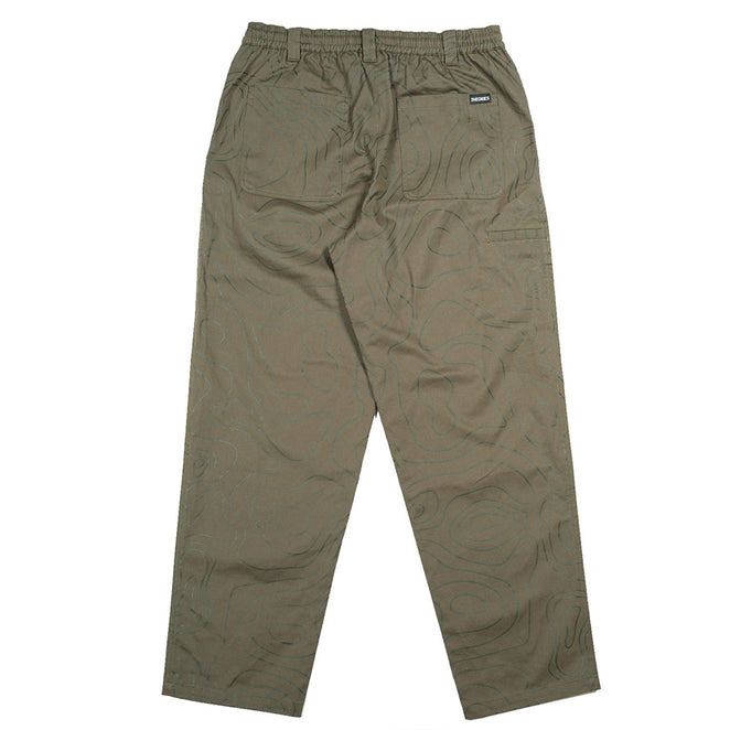 Theories Stamp Lounge Contour Green Pants