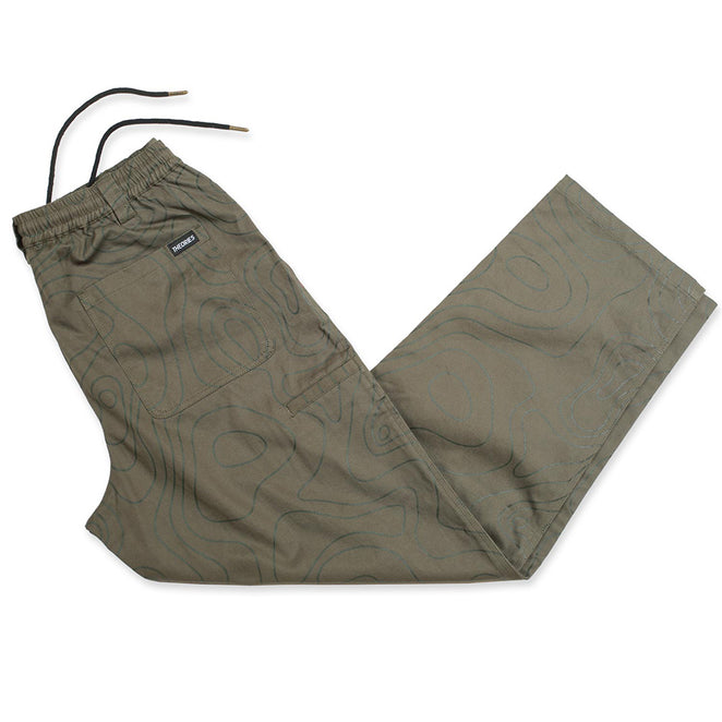 Theories Stamp Lounge Contour Green Pants