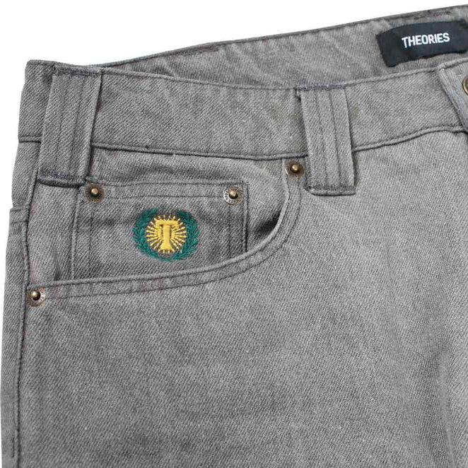 Theories Washed Grey Plaza Jeans