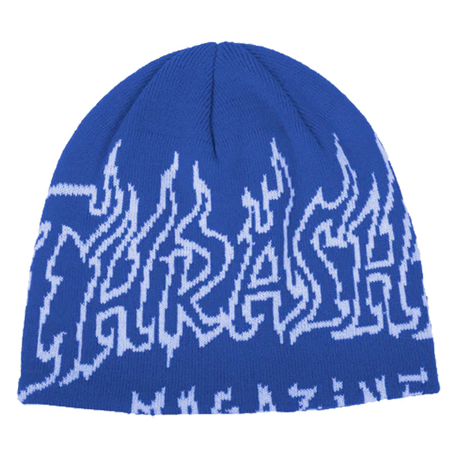 Thrasher Magazine Fire Outlined Skully Beanie