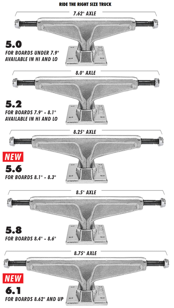 Venture Trucks Size Guide