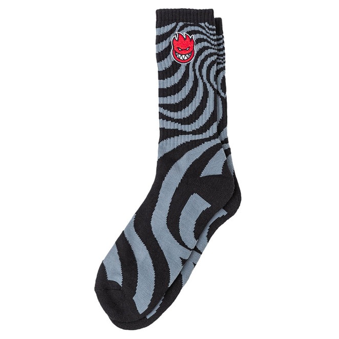Spitfire Bighead Embroidered Swirl Crew Socks
