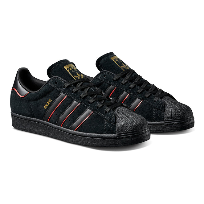 Adidas Felipe Gustavo Superstar ADV Shoes Core Black/ Scarlet / 8 Adidas Felipe Gustavo Superstar ADV Shoes Core Black/ Scarlet / 8