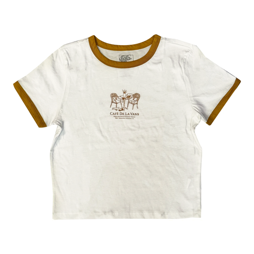 Vans Womens De La Vans Cropped Ringer T Shirt
