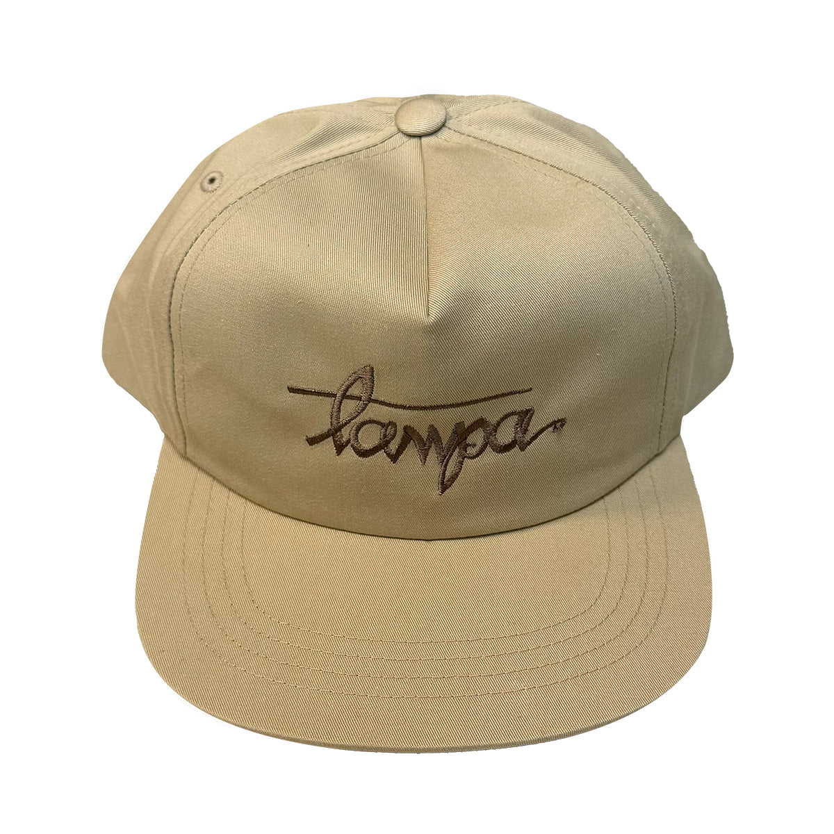 Chocolate Tampa Flip The Script Snap-Back Hat Khaki One Size Fits All